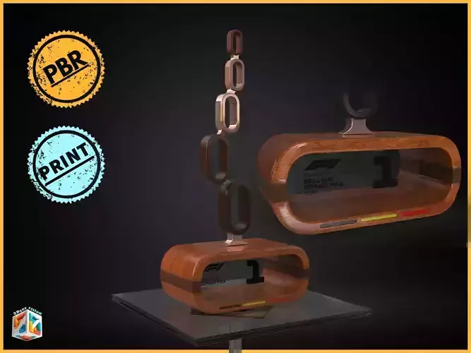 Formula1 Belgian GP Award Trophy - Cinematic - 3D Print