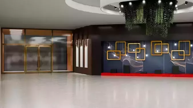 Large Fashion Showroom 3D Model PBR Textured and Render Ready