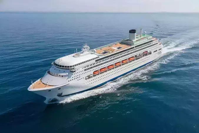 Modern Cruise Ship 300m Ocean Liner 3D model 
