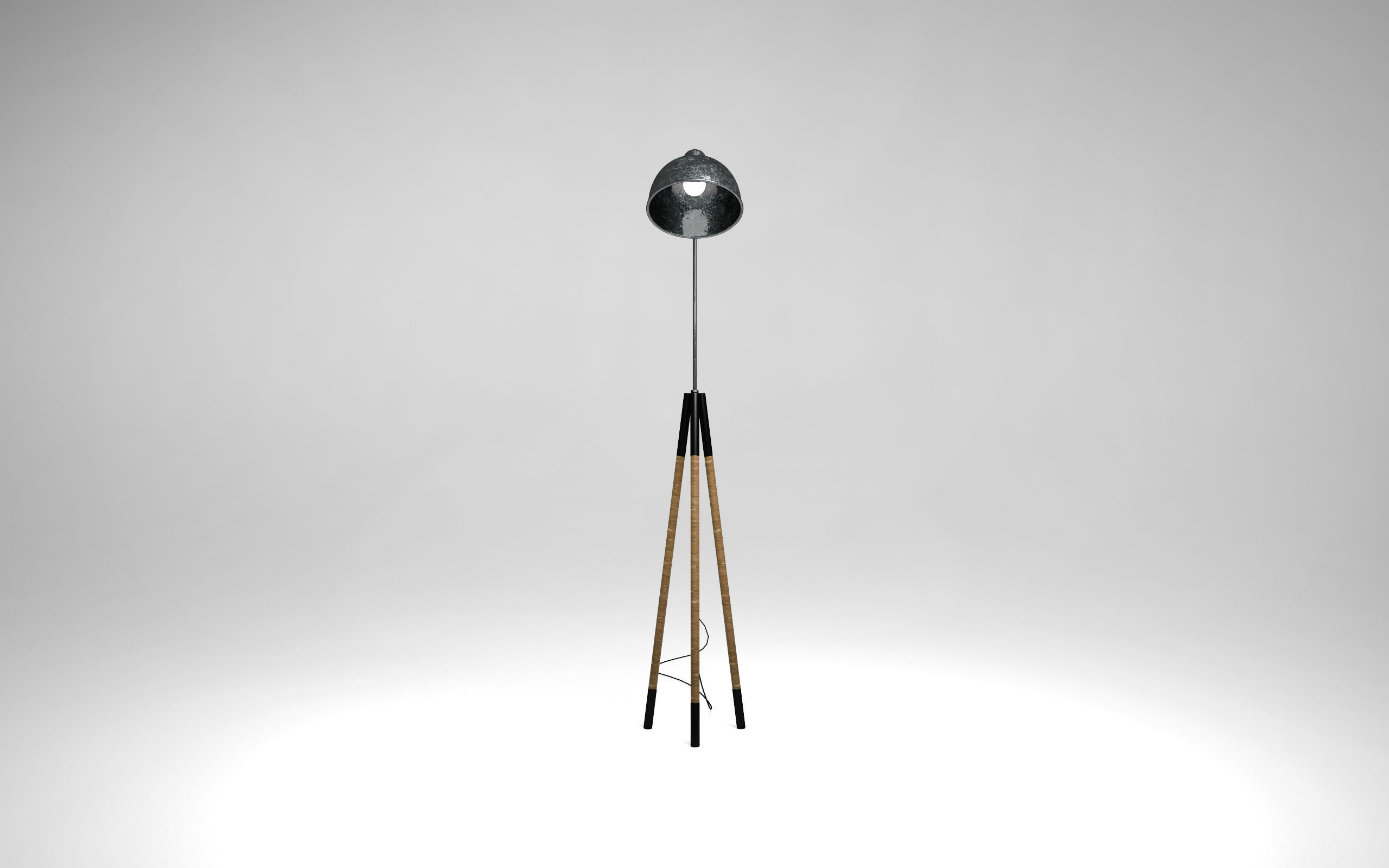 Industrial lamp 3D model_1