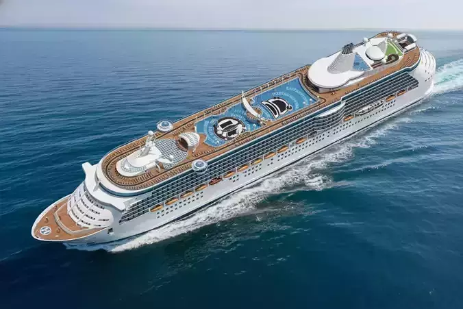 Oasis Class Cruise Ship Royal Caribbean Mega Liner 3D model