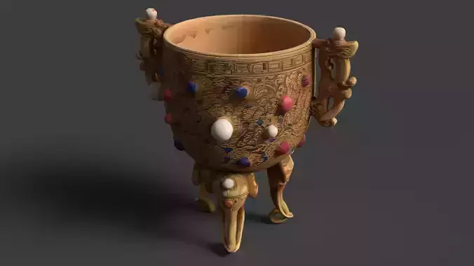 Golden cup figure   