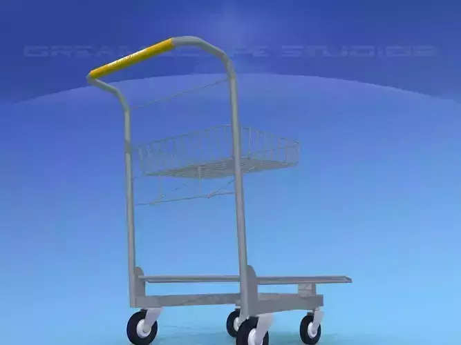 Wire Shopping Cart 3D model Wire Shopping Cart 3D model