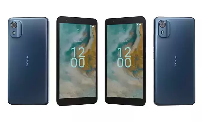 Nokia C02 Dark Cyan High Poly