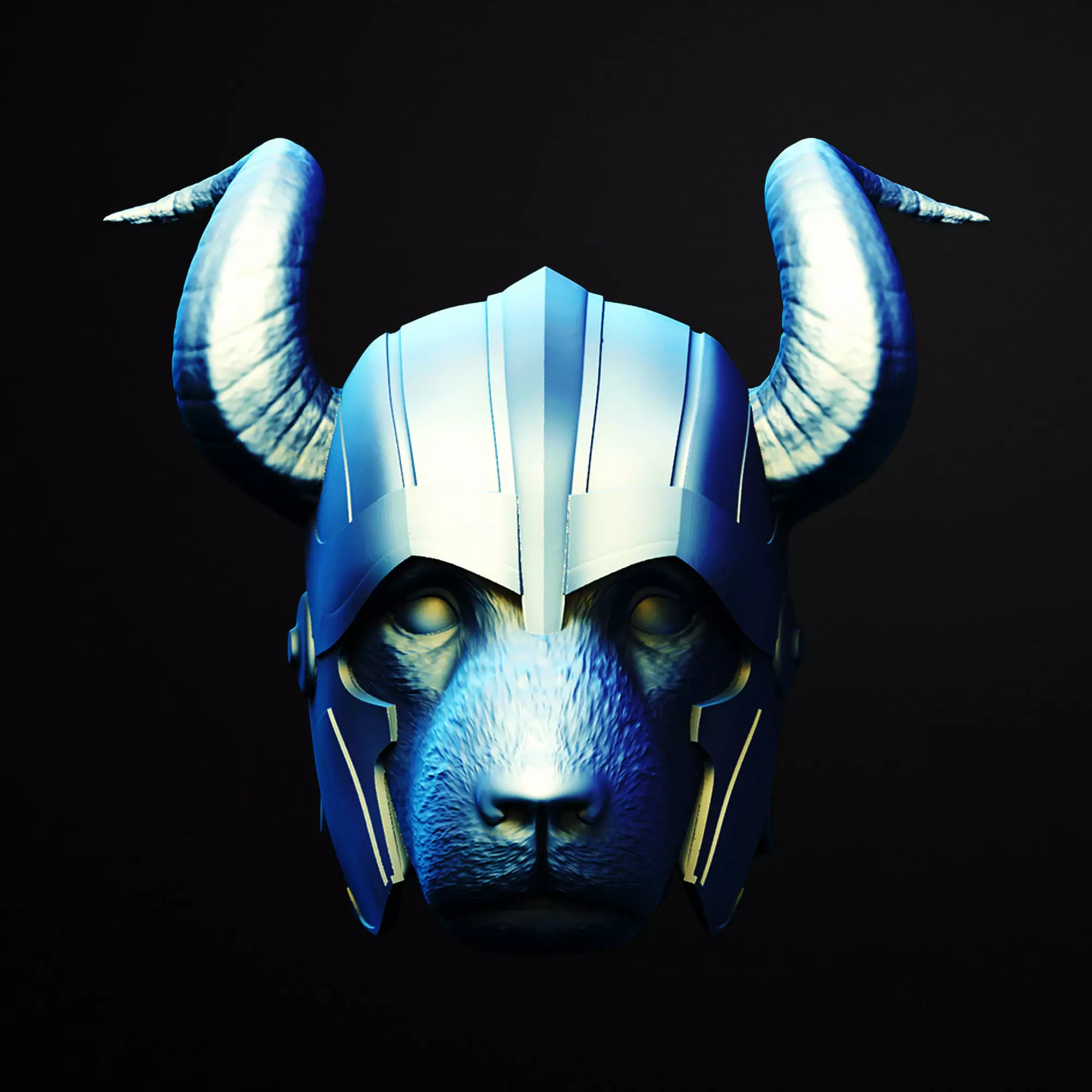Modern Viking Dog Head Jar 3D Printable STL File 3D print model