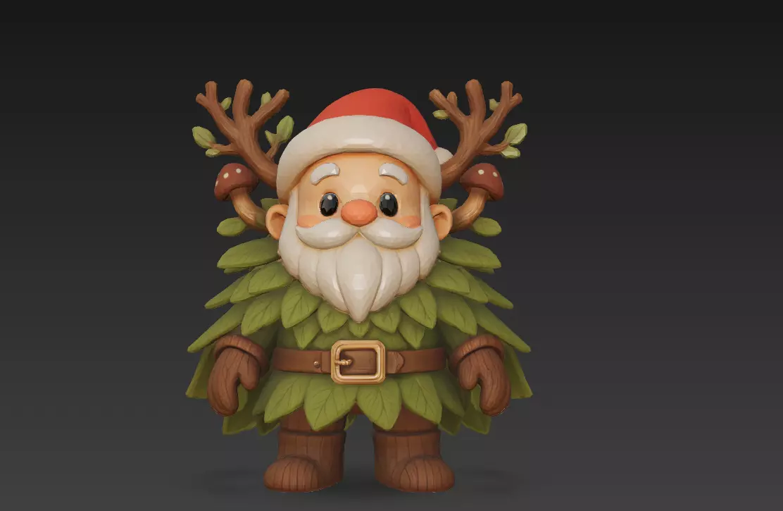 Forest Spirit Santa Claus Guardian Christmas Character 3D Model 3D model