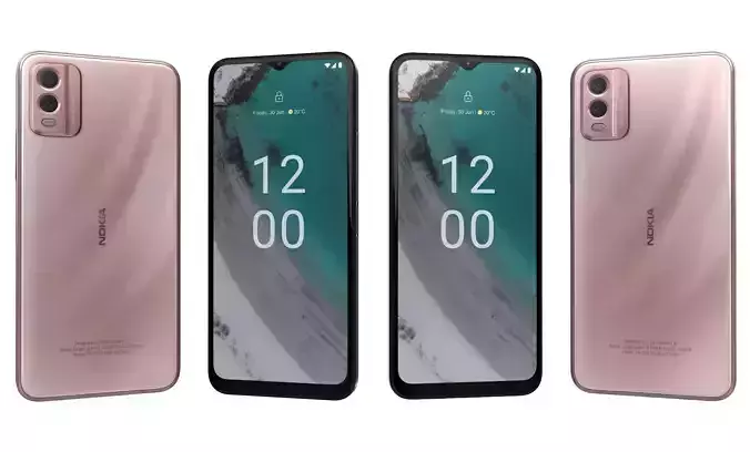 Nokia C32 Beach Pink High Poly