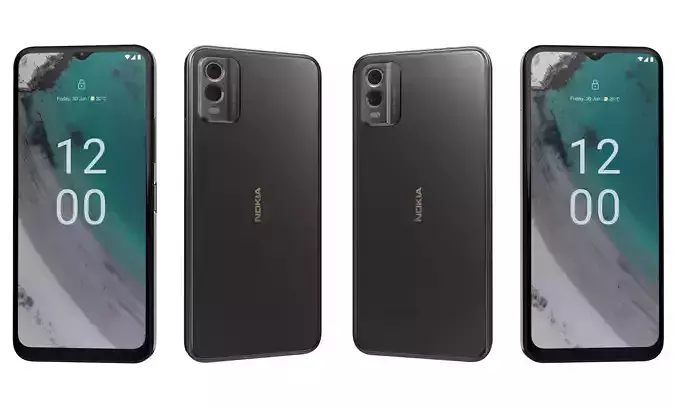 Nokia C32 Charcoal High Poly