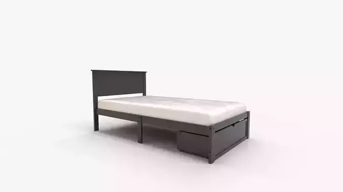 AFI Boston Platform Bed with Foot Drawer