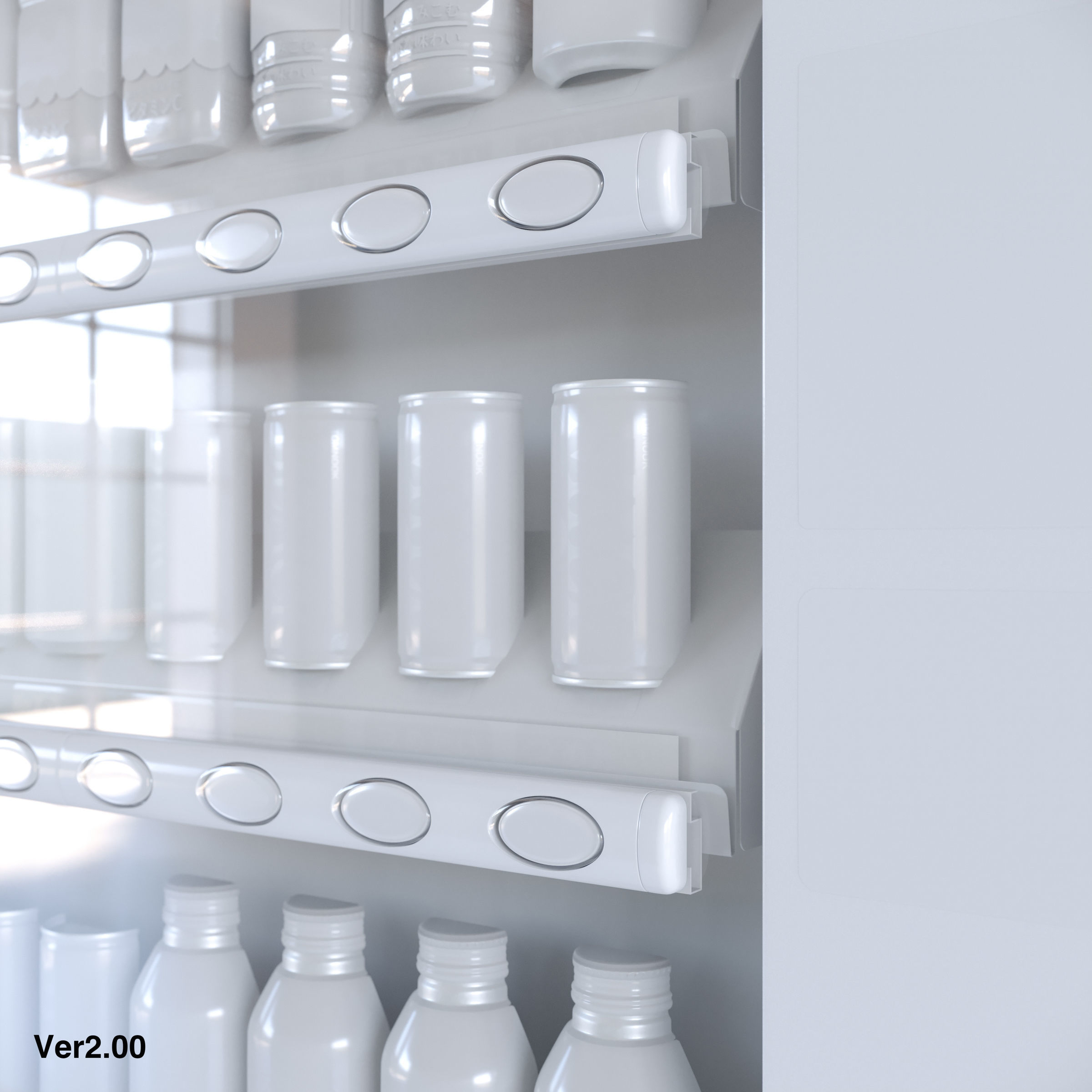 Vending Machine 24 Button 3D model_11