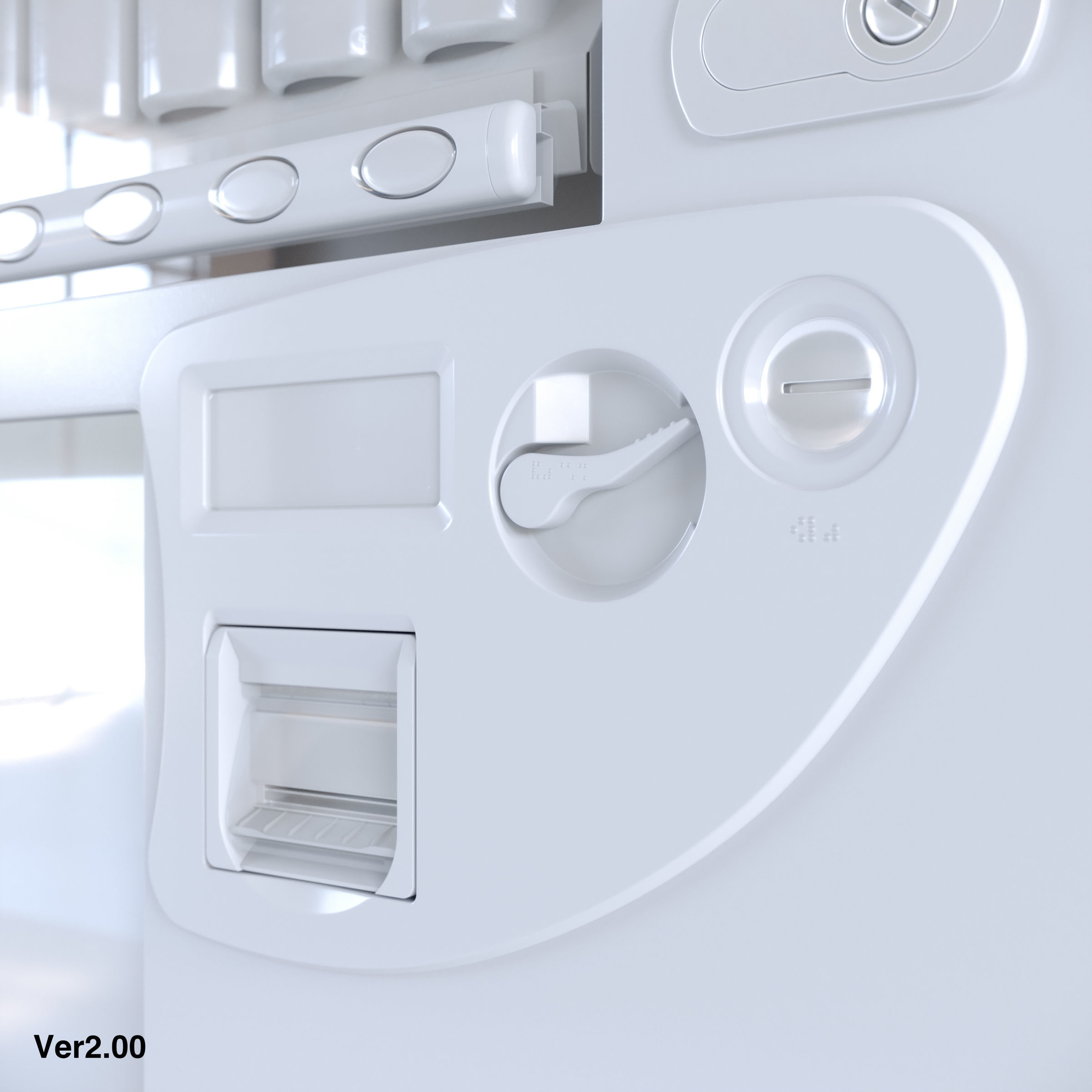 Vending Machine 24 Button 3D model_12