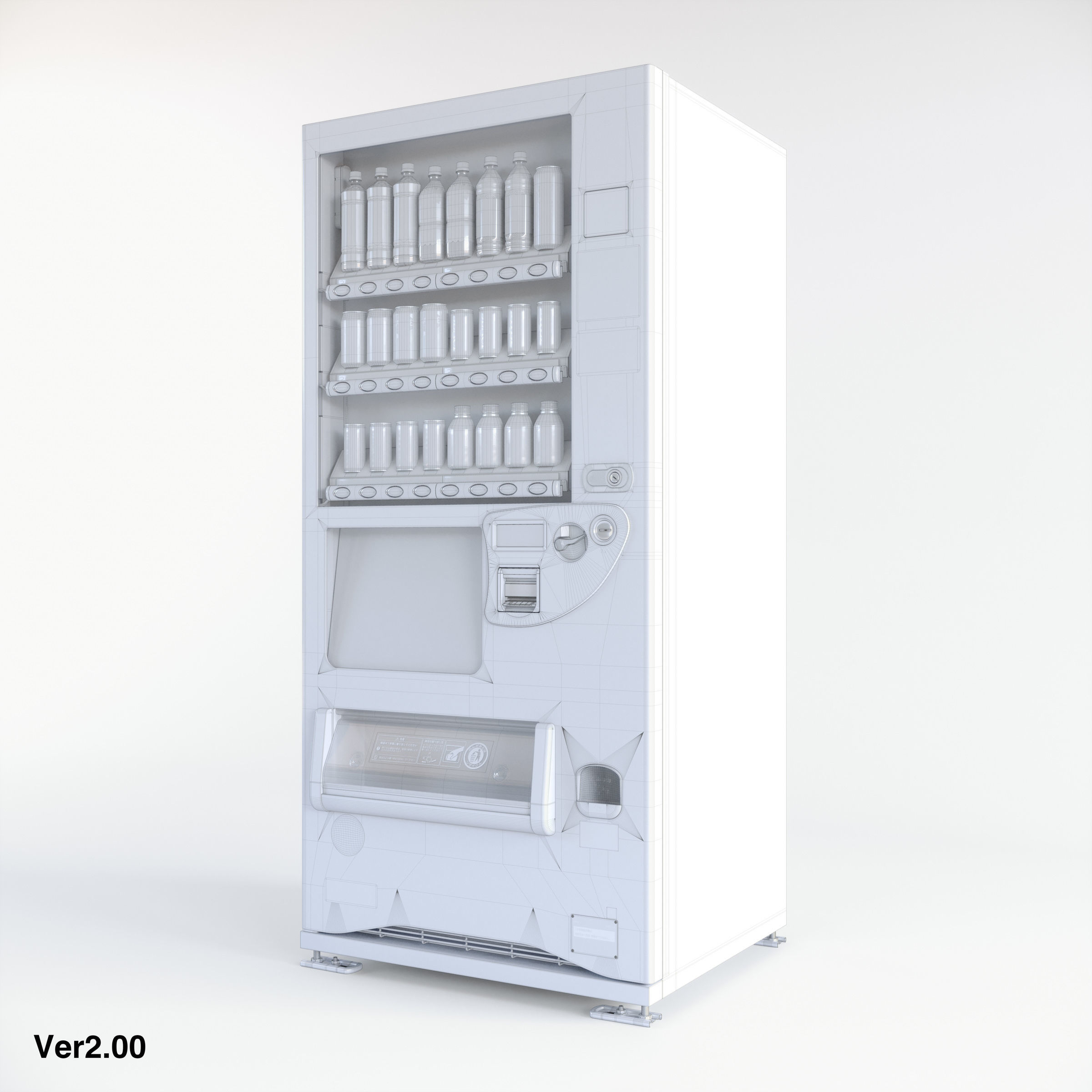 Vending Machine 24 Button 3D model_3
