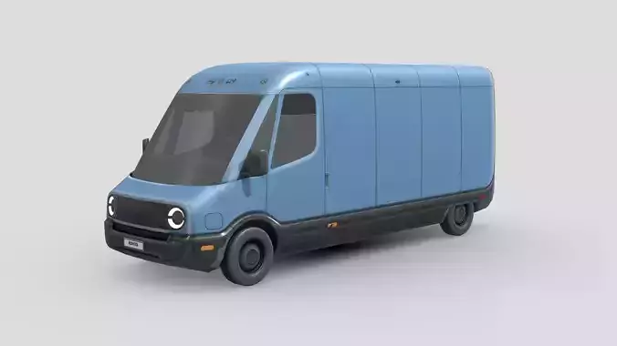 Low Poly Car - Amazon Electric Delivery Van