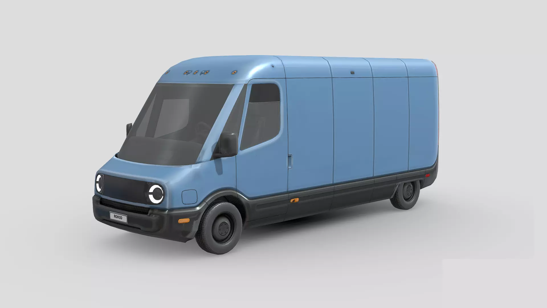 Low Poly Car - Amazon Electric Delivery Van Low-poly 3D model