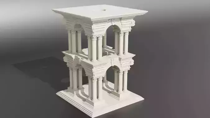 Ornamental Double-Tier Classical Pavilion