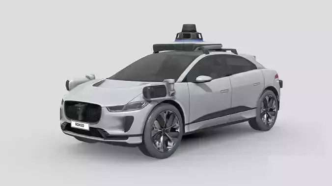 Low Poly Car - Jaguar I-PACE Waymo Driver