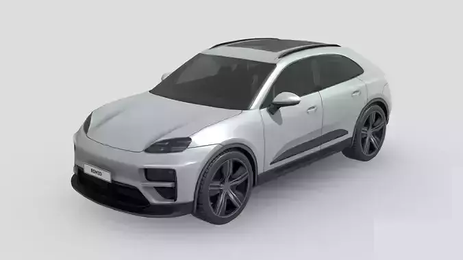 Porsche Macan Turbo Electric Low-poly 3D model
