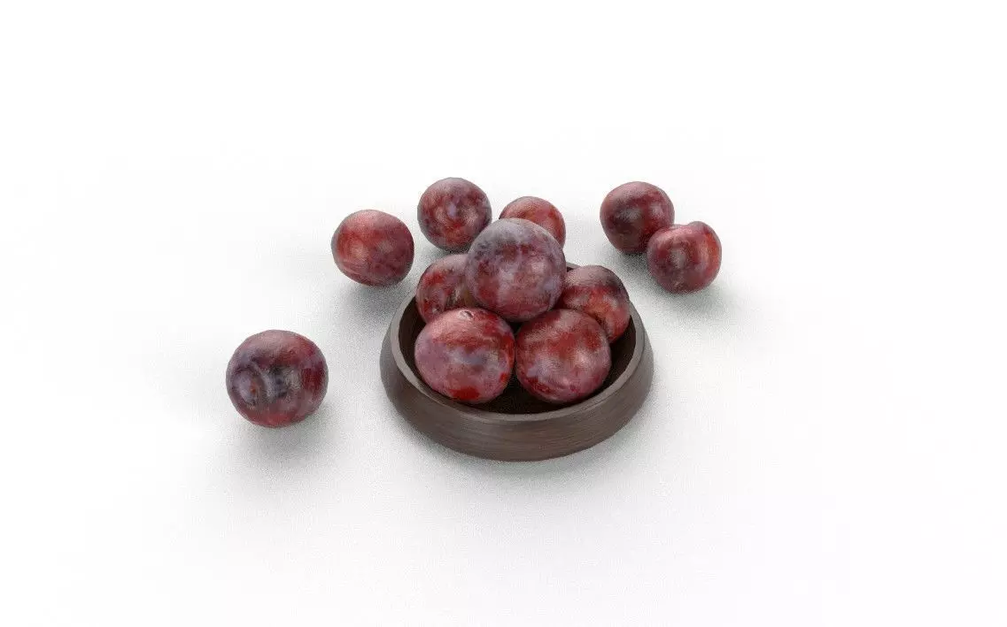Plum Set04 Low-poly 3D model