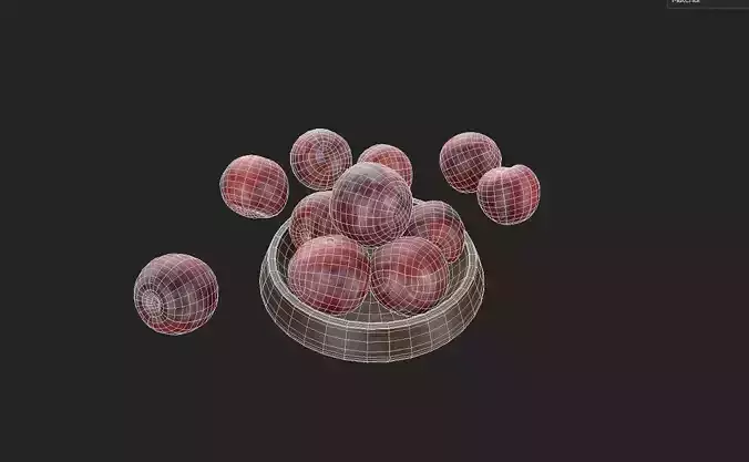 Plum Set04 Low-poly 3D model 2