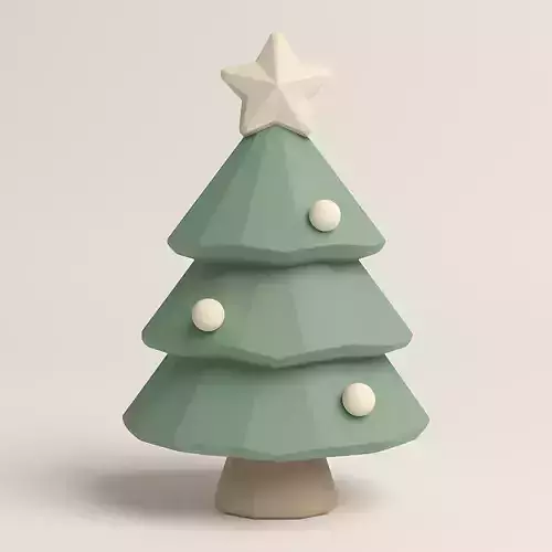 Christmas Tree Chibi Star Topper Figurine
