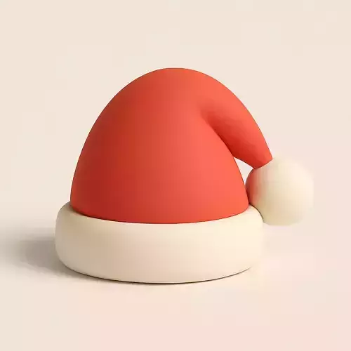 Santa Hat Icon Minimal Festive Cap