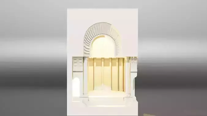 Plaster Wall Lamp Classical Arch Niche Interior