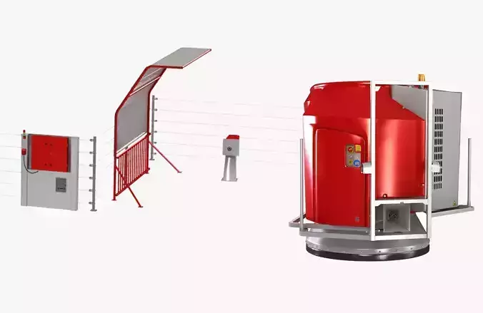 Cow Farm Feeder Robot with Charge Station