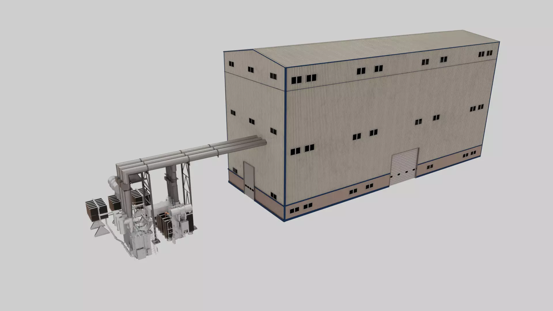 Steam Turbine Building 3D model