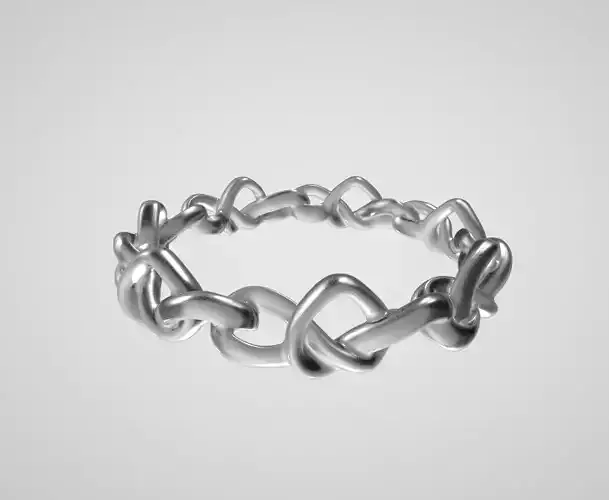 Sterling Silver Chain Link Ring