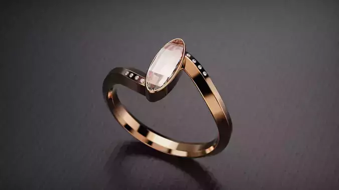 Jewelry ringstone Golden Rose ladies victorian medieval