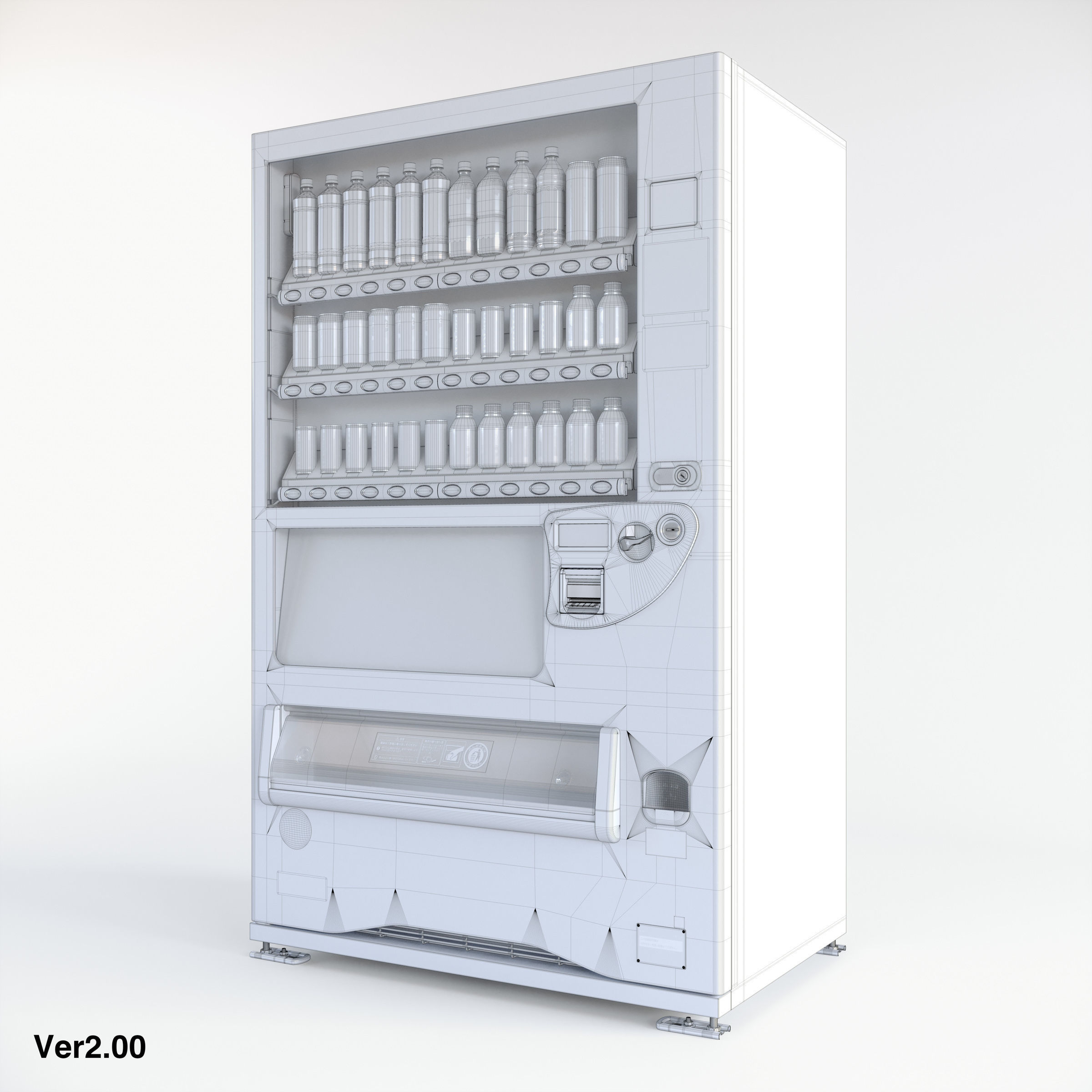 Vending Machine 36 Button 3D model_3