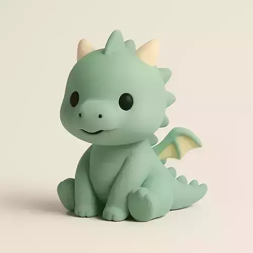 Tiny Baby Dragon Sitting