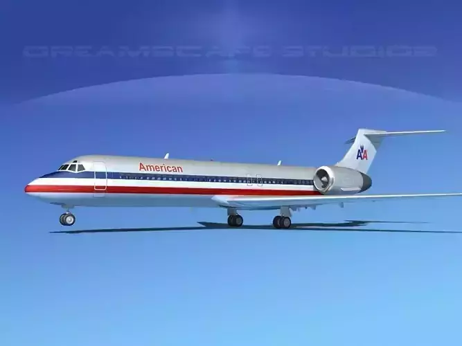 Boeing 717-200 American 3D model