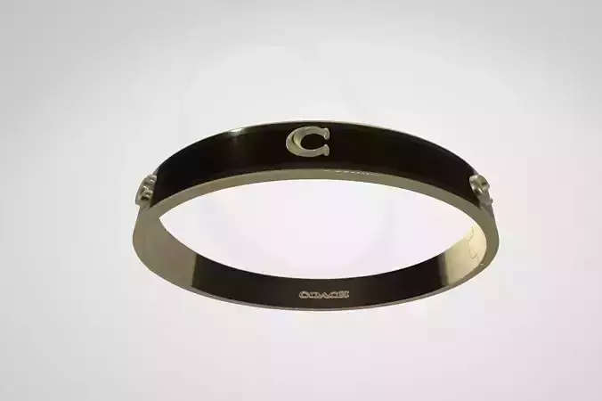 COACH Womens Signature C Glitter Bangle Bracelet