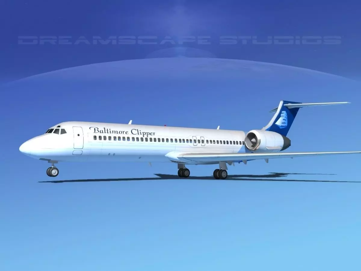 Boeing 717-200 Baltimore Clipper 3D model