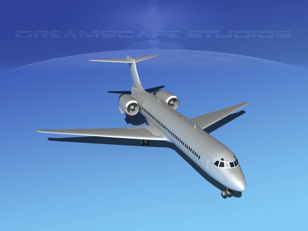 Boeing 717-200 Bare Metal 3D model_8