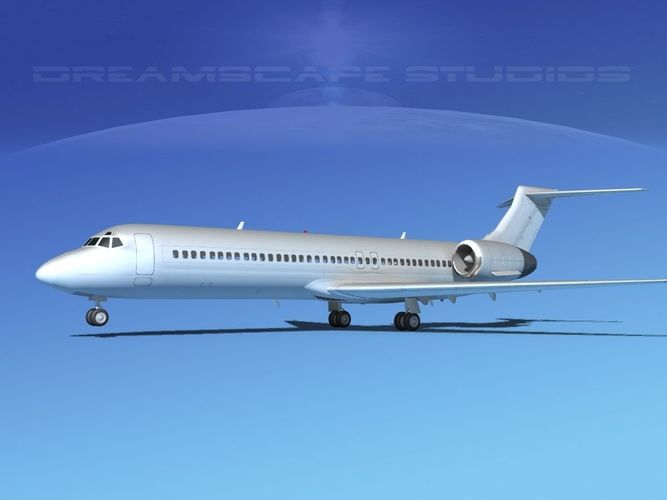 Boeing 717-200 Bare Metal 3D model