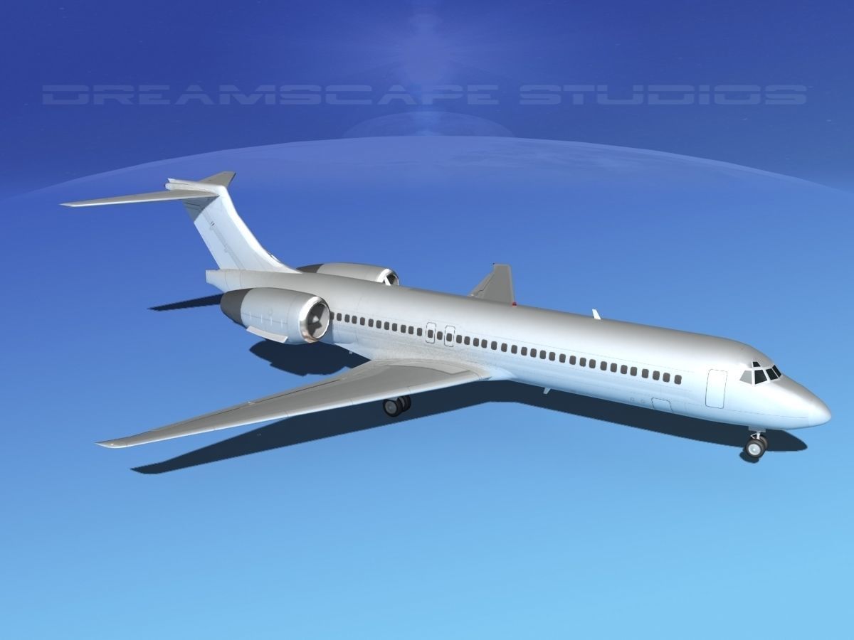 Boeing 717-200 Bare Metal 3D model_7