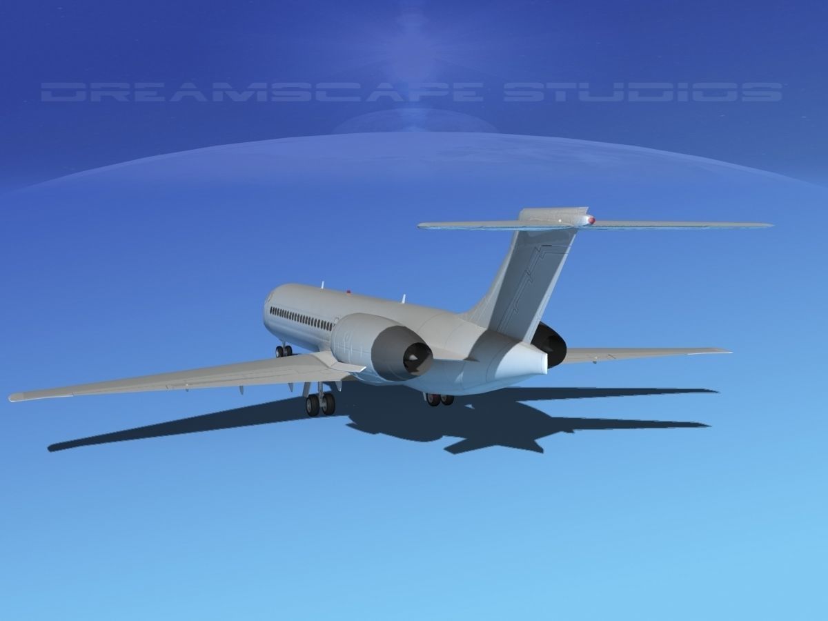 Boeing 717-200 Bare Metal 3D model_3