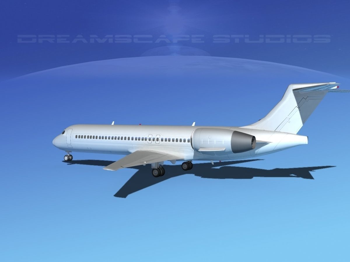Boeing 717-200 Bare Metal 3D model_2