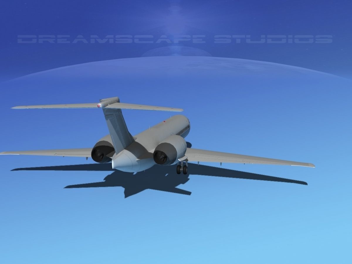 Boeing 717-200 Bare Metal 3D model_4