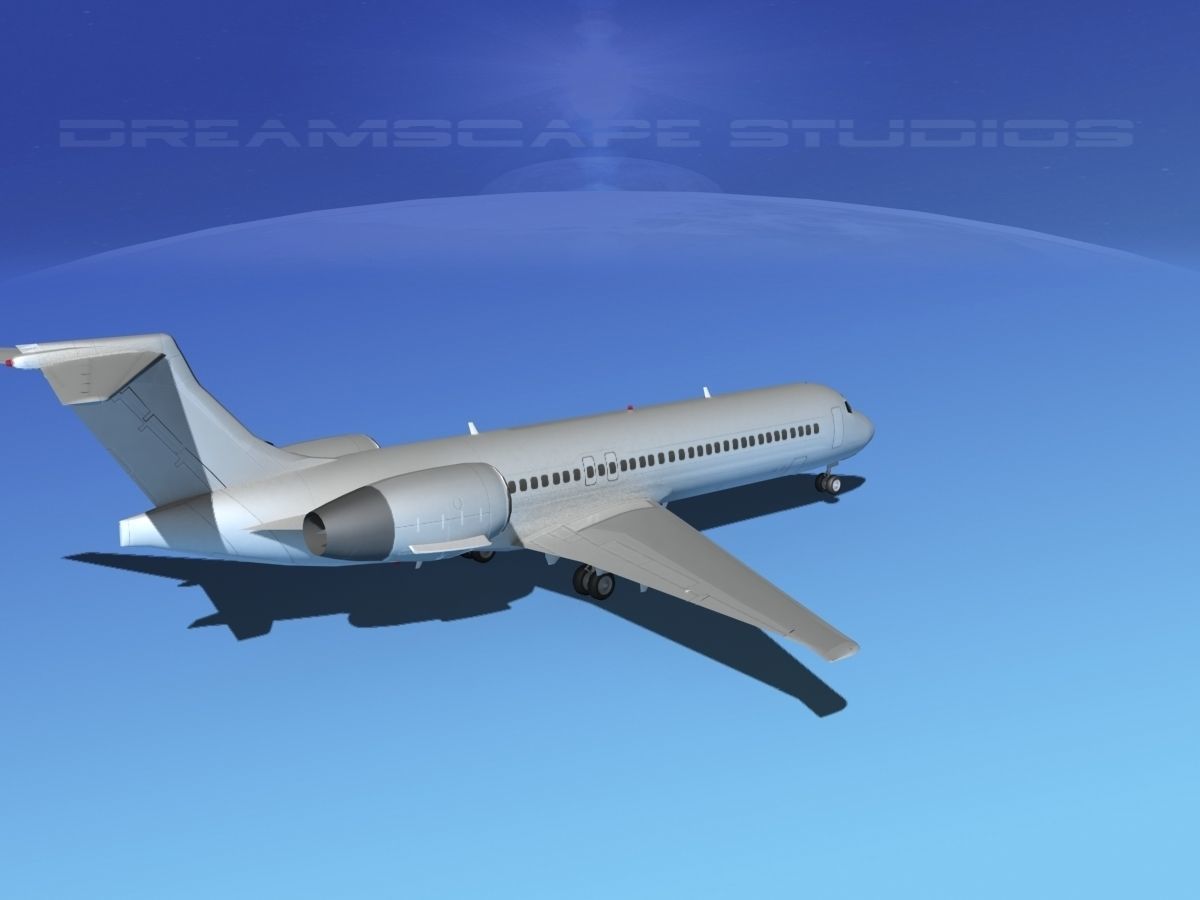 Boeing 717-200 Bare Metal 3D model_5