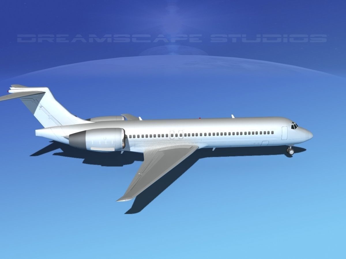 Boeing 717-200 Bare Metal 3D model_6