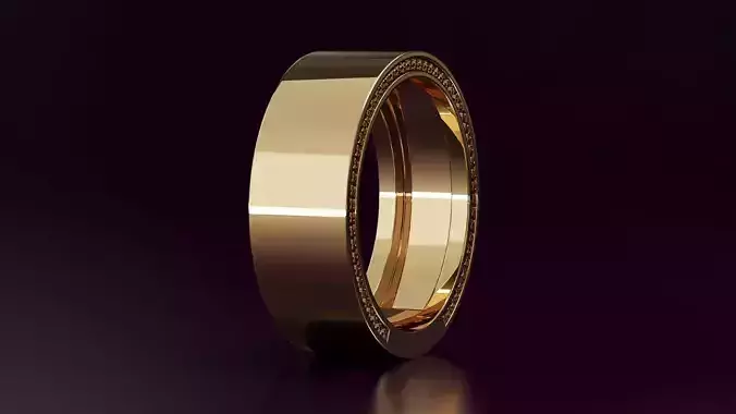 Mens wedding band N26 8mm EU60