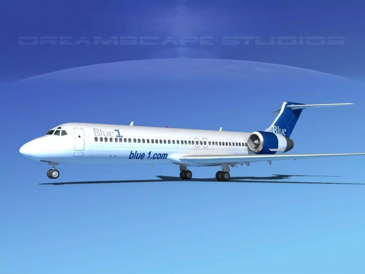 Boeing 717-200 Blue 1 3D model