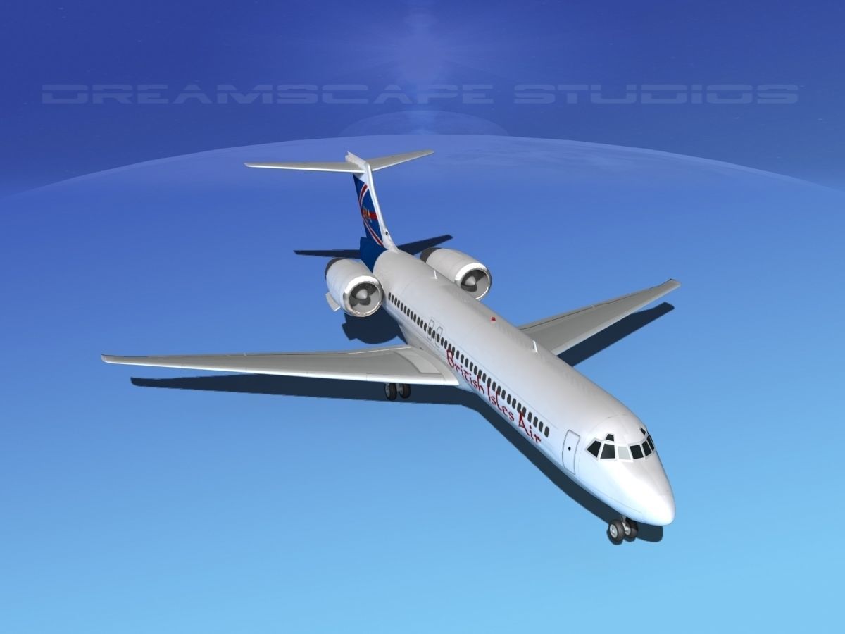 Boeing 717-200 British Isles 3D model_8