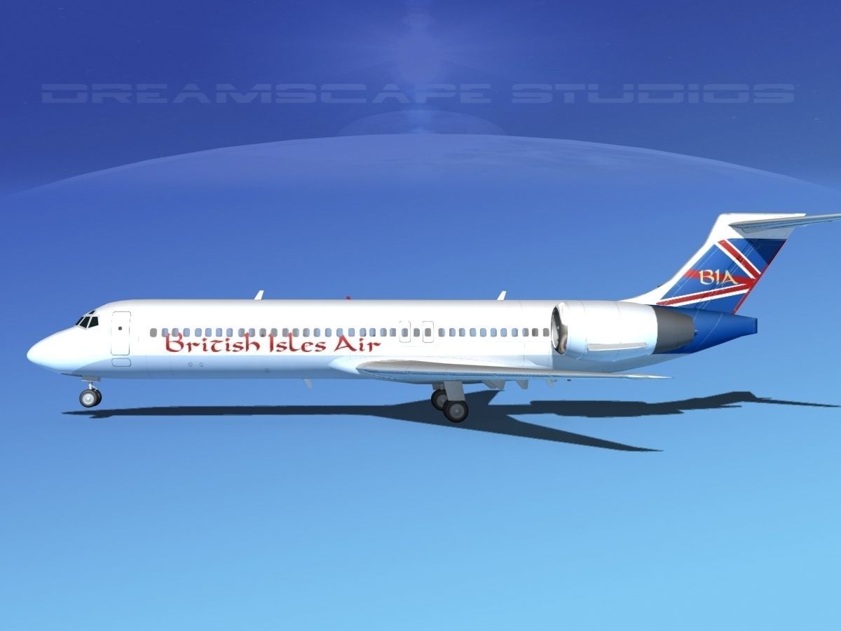 Boeing 717-200 British Isles 3D model_1