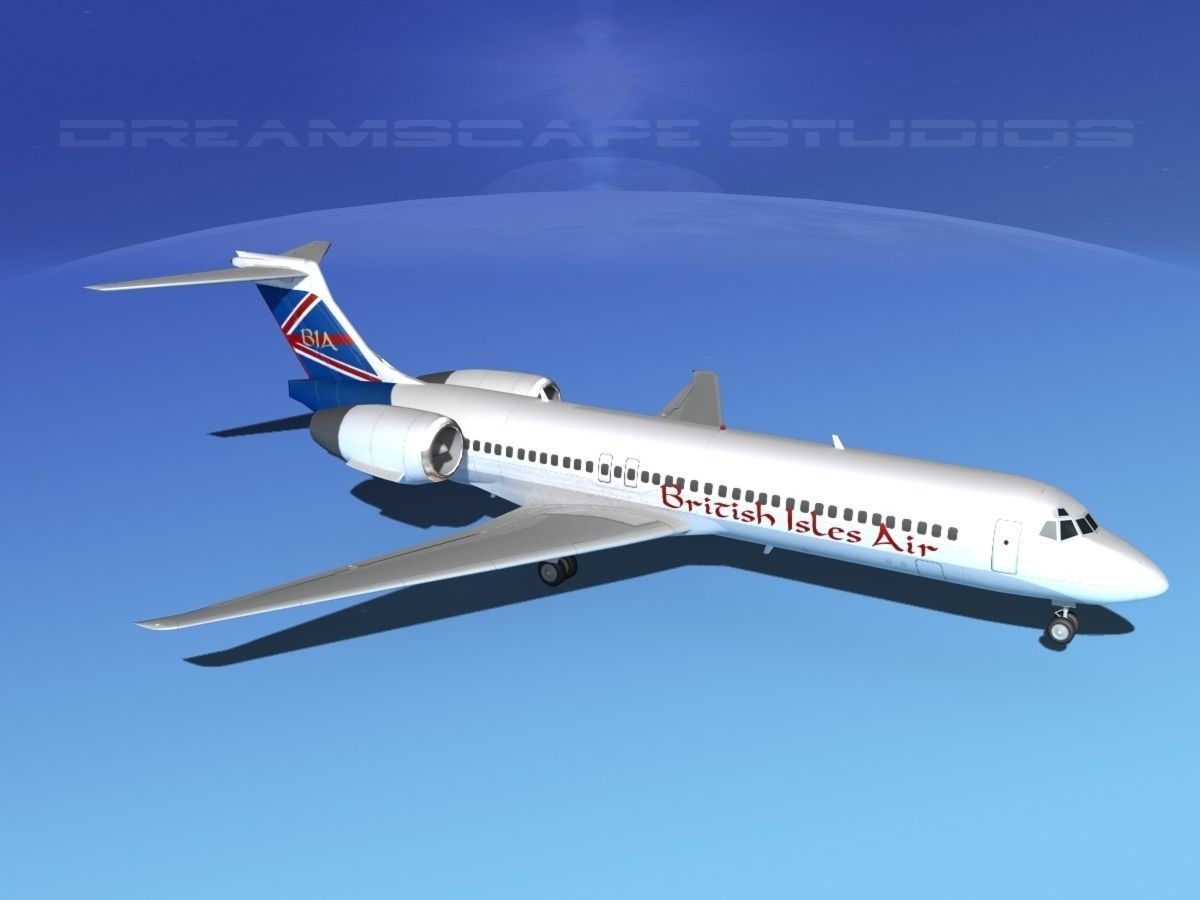 Boeing 717-200 British Isles 3D model_7