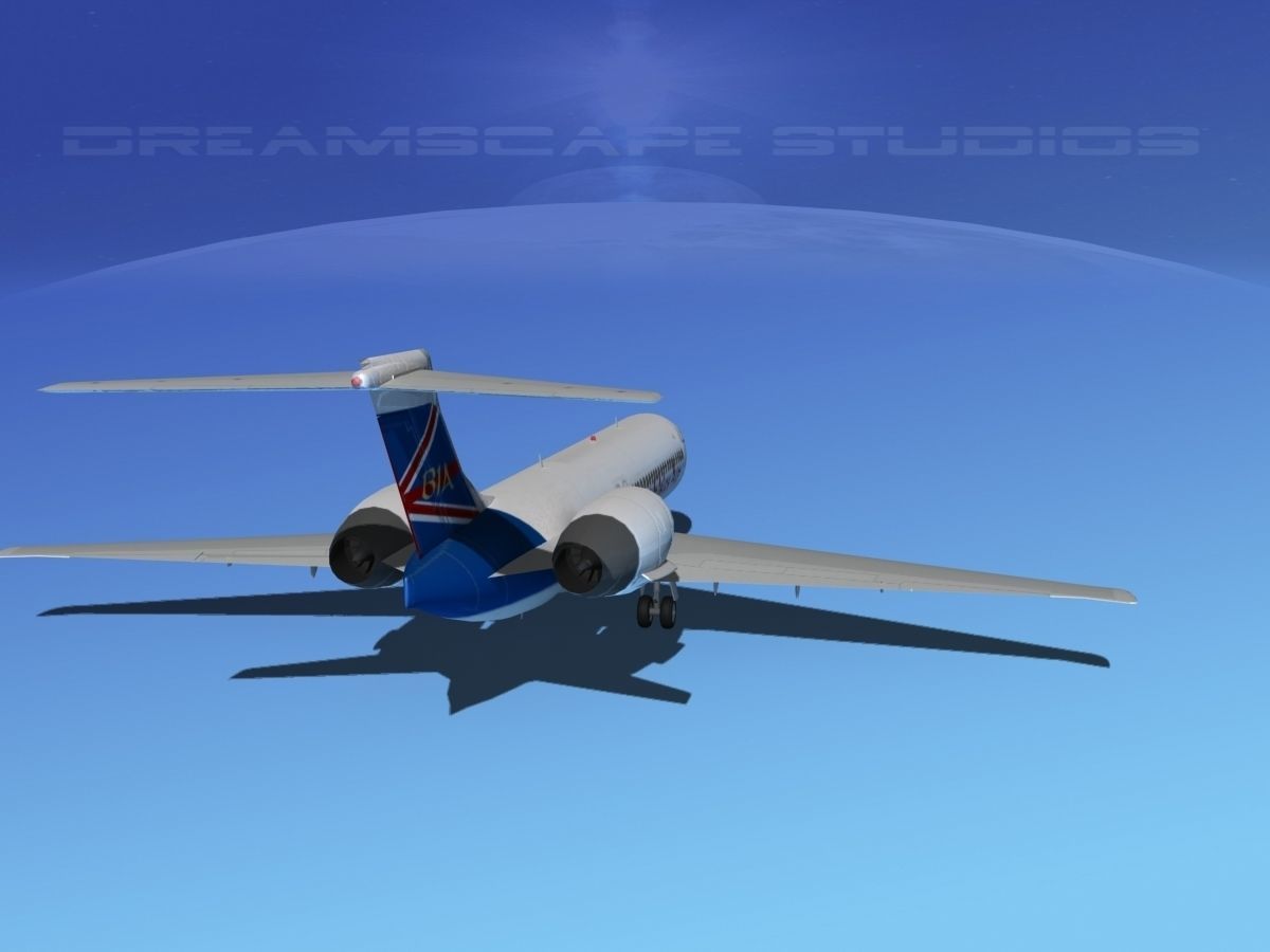 Boeing 717-200 British Isles 3D model_4