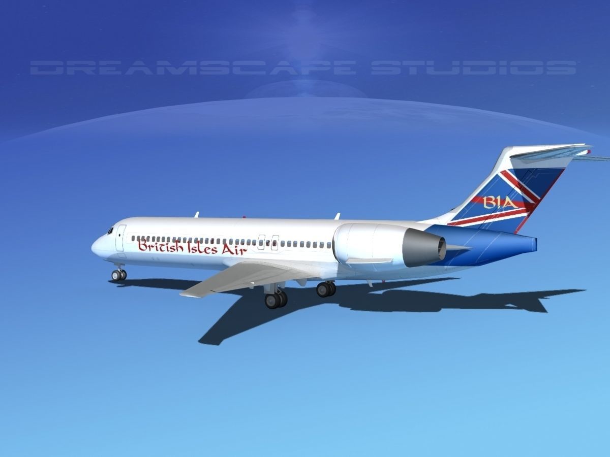 Boeing 717-200 British Isles 3D model_2